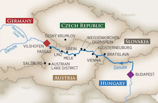 Danube Cruise Map