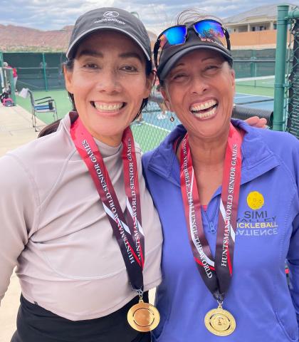 Rosa and Jeaney with gold medals