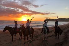 horseback riding on beach