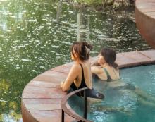 Ojo Spa Santa Fe thermal pool vista Enjoying Ojo Spa Santa Fe thermal pools