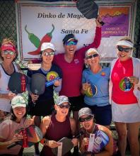 Santa Fe Pickleball Club Dinko de Mayo Medalists Pickleball fun and medalists at Santa Fe Dinko De Mayo Tournament