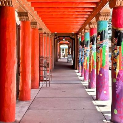 Santa Fe plaza colorful corridor Santa Fe plaza